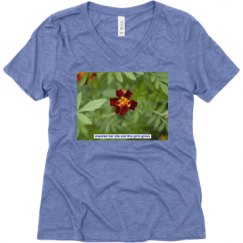 Ladies Relaxed Fit Super Soft Triblend V-Neck Tee