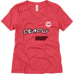 Ladies Relaxed Fit Super Soft Triblend V-Neck Tee