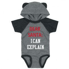 Infant Hooded Raglan Bodysuit with Ears