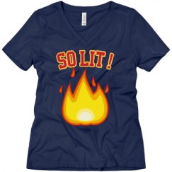 Ladies Relaxed Fit V-Neck Tee