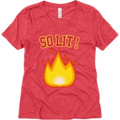 Ladies Relaxed Fit Super Soft Triblend V-Neck Tee