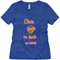 Ladies Relaxed Fit V-Neck Tee