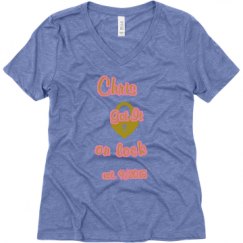 Ladies Relaxed Fit Super Soft Triblend V-Neck Tee