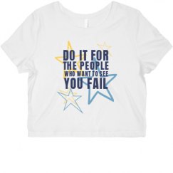 Ladies Slim Fit Crop Top Tee