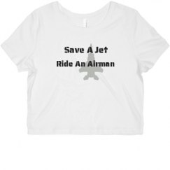 Ladies Slim Fit Crop Top Tee