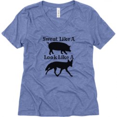 Ladies Relaxed Fit Super Soft Triblend V-Neck Tee