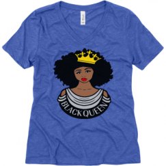 Ladies Relaxed Fit Super Soft Triblend V-Neck Tee