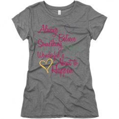 Ladies Slim Fit Super Soft Triblend Tee