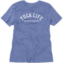 Ladies Relaxed Fit Super Soft Triblend V-Neck Tee