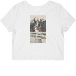 Ladies Slim Fit Crop Top Tee