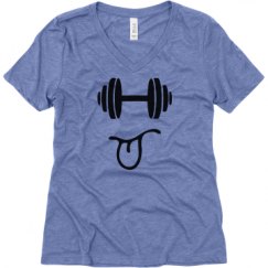 Ladies Relaxed Fit Super Soft Triblend V-Neck Tee