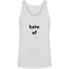 Keto AF unisex tank top - black text