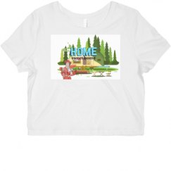 Ladies Slim Fit Crop Top Tee