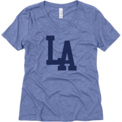 Ladies Relaxed Fit Super Soft Triblend V-Neck Tee