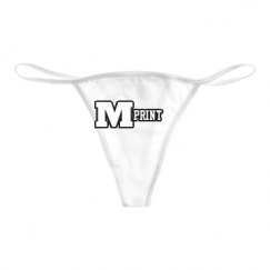 Basic White Thong Underwear