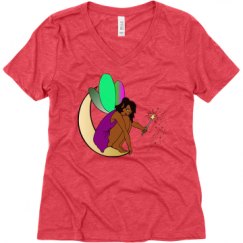 Ladies Relaxed Fit Super Soft Triblend V-Neck Tee