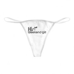 Basic White Thong Underwear