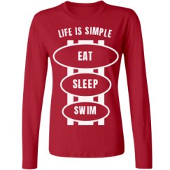 Ladies Relaxed Fit Basic Long Sleeve Tee