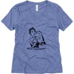 Ladies Relaxed Fit Super Soft Triblend V-Neck Tee