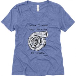 Ladies Relaxed Fit Super Soft Triblend V-Neck Tee