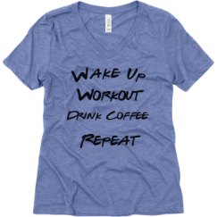 Ladies Relaxed Fit Super Soft Triblend V-Neck Tee