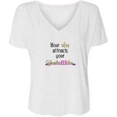 Ladies Flowy Slouchy V-Neck Tee