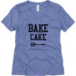 Ladies Relaxed Fit Super Soft Triblend V-Neck Tee