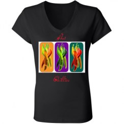 Ladies Slim Fit V-Neck Jersey Tee