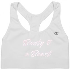 Ladies Champion White Sports Bra