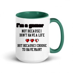 15oz Ceramic Mug with Color Inside