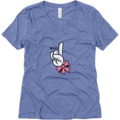 Ladies Relaxed Fit Super Soft Triblend V-Neck Tee