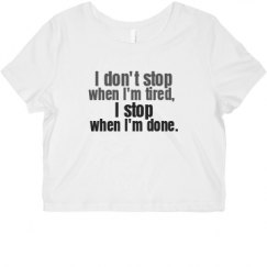 Ladies Slim Fit Crop Top Tee