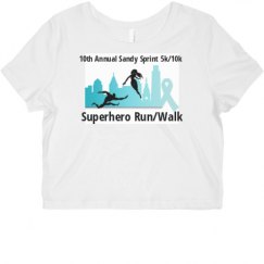 Ladies Slim Fit Crop Top Tee