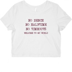 Ladies Slim Fit Crop Top Tee