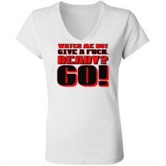 Ladies Slim Fit V-Neck Jersey Tee