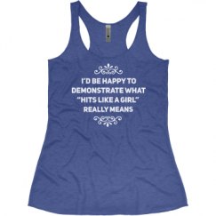 Ladies Slim Fit Super Soft Racerback Triblend Tank