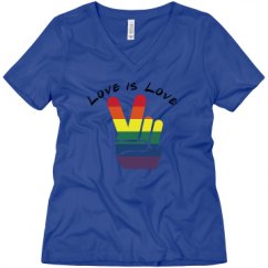 Ladies Relaxed Fit V-Neck Tee
