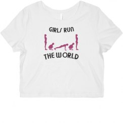 Ladies Slim Fit Crop Top Tee