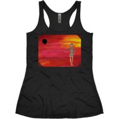 Ladies Slim Fit Super Soft Racerback Triblend Tank