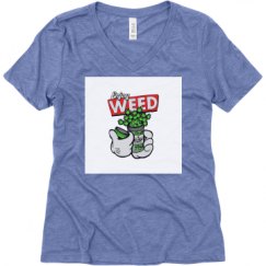 Ladies Relaxed Fit Super Soft Triblend V-Neck Tee