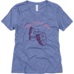 Ladies Relaxed Fit Super Soft Triblend V-Neck Tee