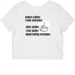 Ladies Slim Fit Crop Top Tee