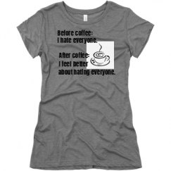 Ladies Slim Fit Super Soft Triblend Tee