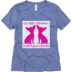 Ladies Relaxed Fit Super Soft Triblend V-Neck Tee