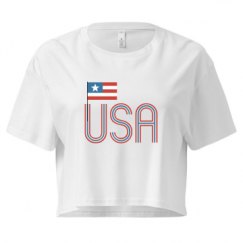 Ladies Festival Cali Crop Top Tee