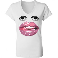 Ladies Slim Fit V-Neck Jersey Tee