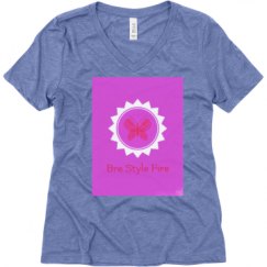 Ladies Relaxed Fit Super Soft Triblend V-Neck Tee