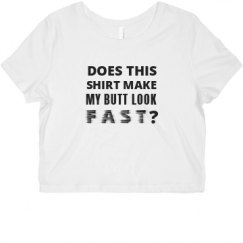 Ladies Slim Fit Crop Top Tee