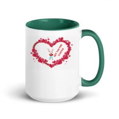 15oz Ceramic Mug with Color Inside