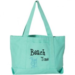 Seaside Cotton Canvas Pigment-Dyed Boat Tote Bag